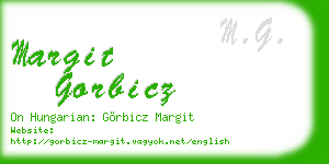 margit gorbicz business card